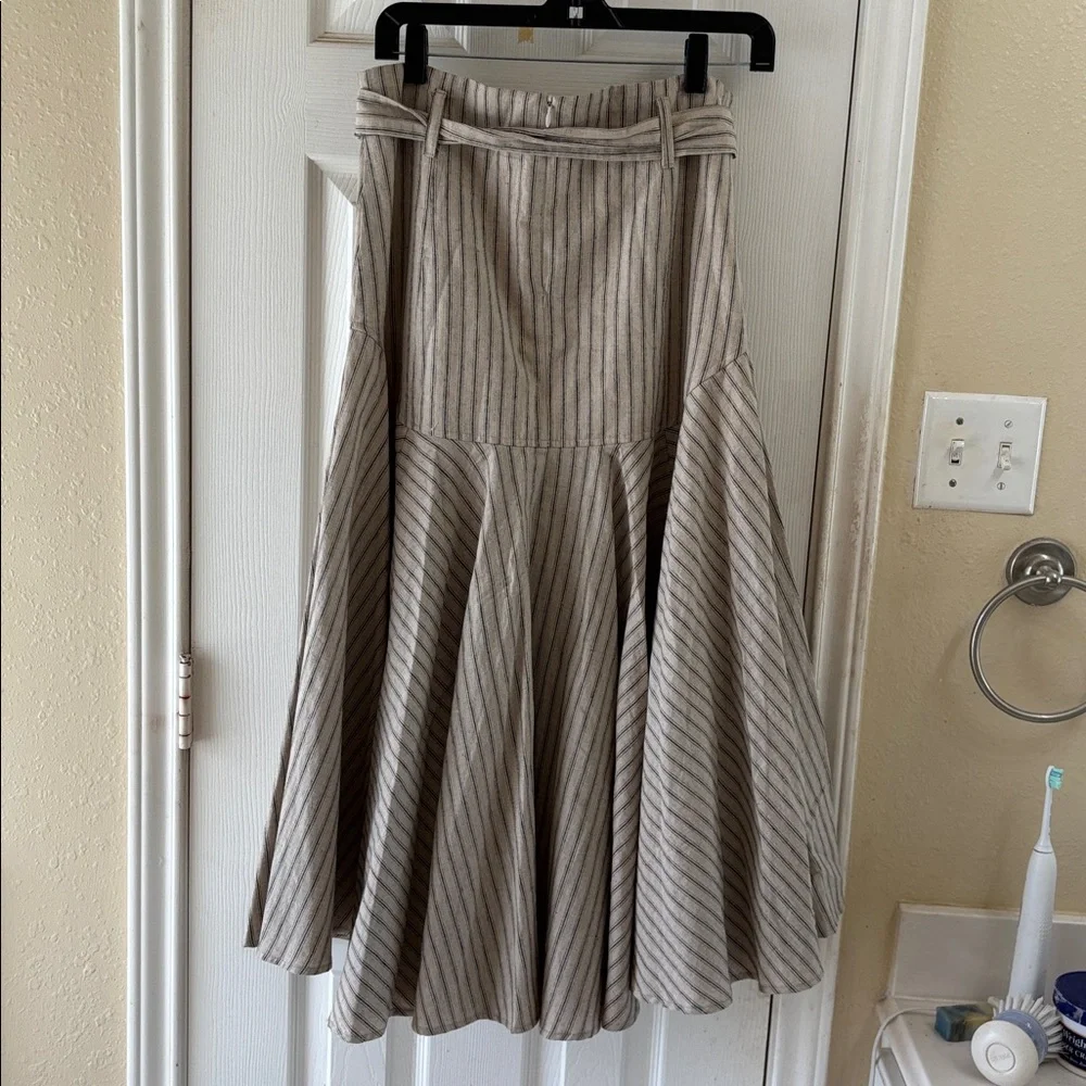 Never A Wallflower prairie midi August strip 100% cotton skirt. NWOT - Picture 5 of 7